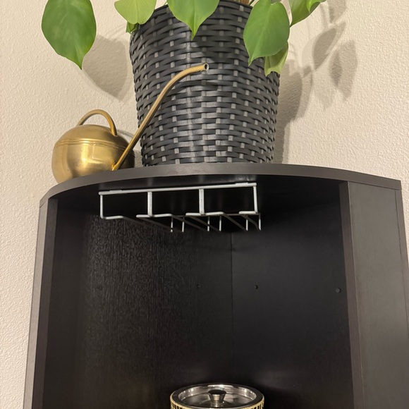 Silver Hanging Metal Wine Rack - Picture 2 of 3